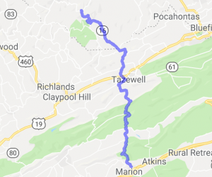 Virginia's State Route 16 |  West Virginia