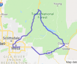 Mesa, Globe, Punkin Center, and back to Mesa |  United States