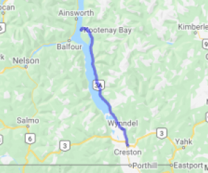 Creston to Kootenay Bay (British Columbia, Canada) |  Routes Around the World