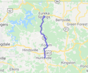 Huntsville AR to Eureka Springs AR on Route 23 |  Arkansas