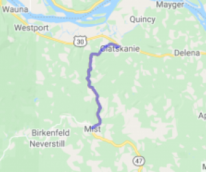 Highway 47 from Clatskanie to Mist |  Oregon
