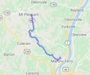Ohio Route 647 - Martin's Ferry, OH to Mt. Pleasant, OH |  United States