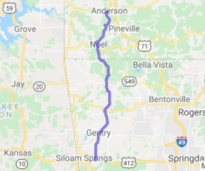 Hwy 59 - Anderson, MO to Siloam Springs, AR |  Missouri