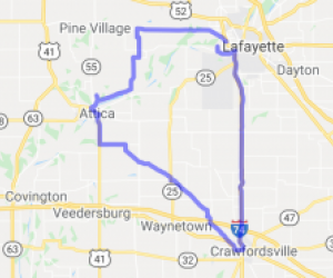 West Lafayette to Crawfordville |  Indiana