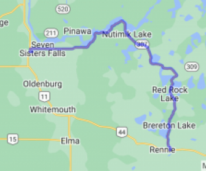 Seven Sisters Falls to West Hawk Lake via 307 & 44 (Manitoba, Canada) |  Routes Around the World