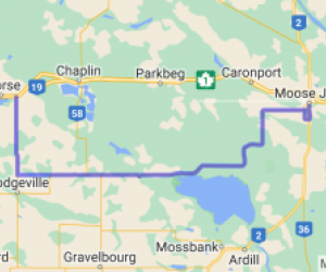 Moose Jaw to Morse Highway 363 and 19 (Saskatchewan, Canada) |  Routes Around the World